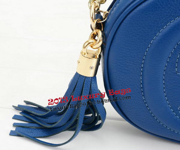 Gucci Soho Original Leather mini Chain Bag 353965 Royal
