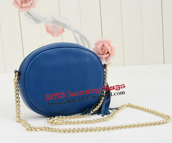 Gucci Soho Original Leather mini Chain Bag 353965 Royal