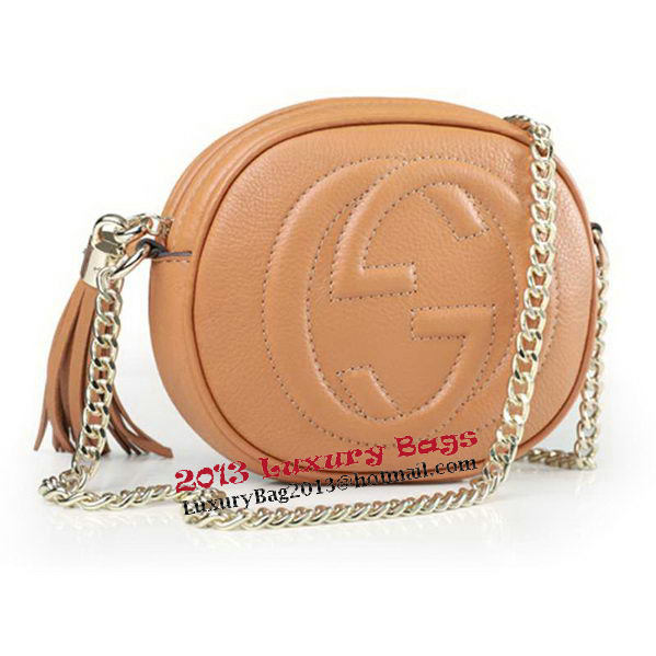 Gucci Soho Original Leather mini Chain Bag 353965 Wheat
