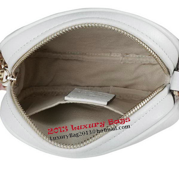 Gucci Soho Original Leather mini Chain Bag 353965 White