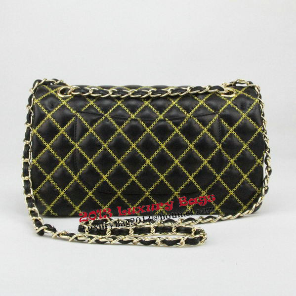 Chanel Embroidery Classic Flap Bag 2.55 Series Original Leather CHA1112 Black