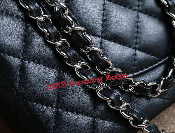 Chanel 2.55 Series Bag Original Black Sheepskin CHA1112 Silver
