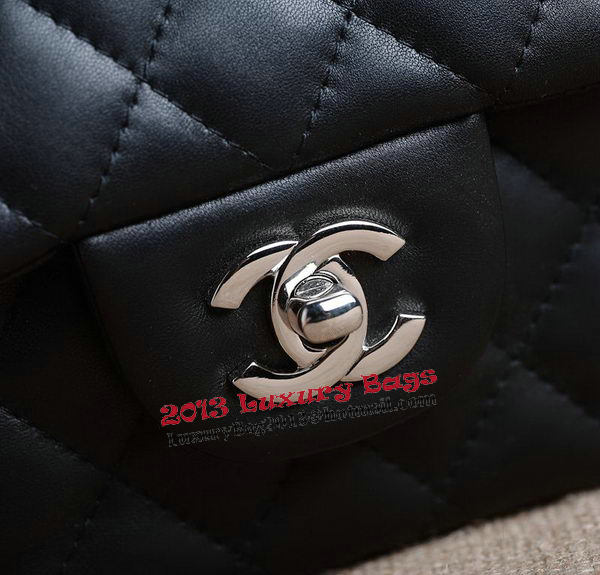 Chanel 2.55 Series Bag Original Black Sheepskin CHA1112 Silver