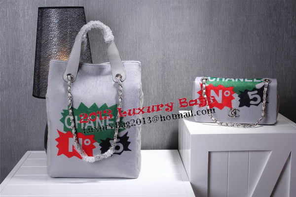 Chanel Patchwork Shearling Flap Bags CHA2203 Grey