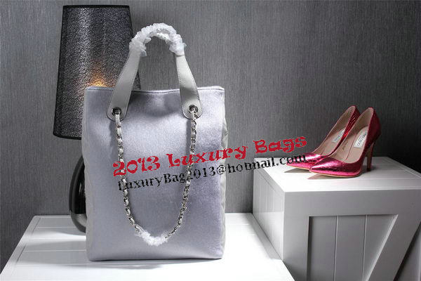Chanel Patchwork Shearling Large Shopping Bags CHA2202 Grey