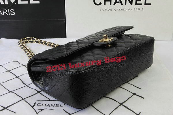 Chanel 2.55 Series Bags Black Cannage Pattern Leather CFA1112 Gold