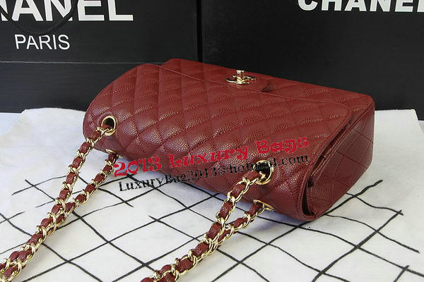 Chanel 2.55 Series Bags Burgundy Cannage Pattern Leather CFA1112 Gold