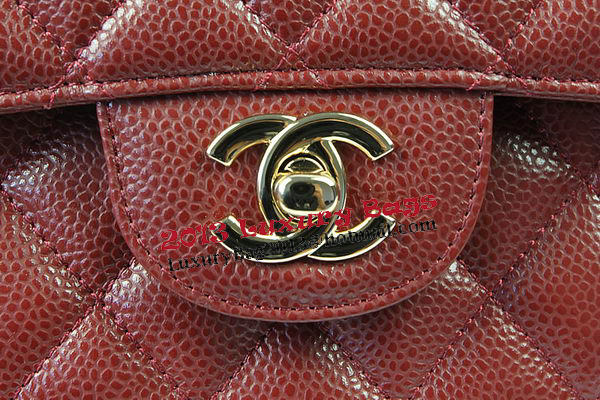 Chanel 2.55 Series Bags Burgundy Cannage Pattern Leather CFA1112 Gold