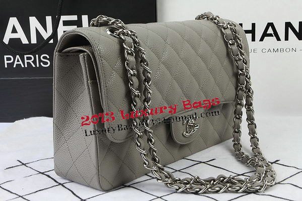 Chanel 2.55 Series Bags Grey Cannage Pattern Leather CFA1112 Silver