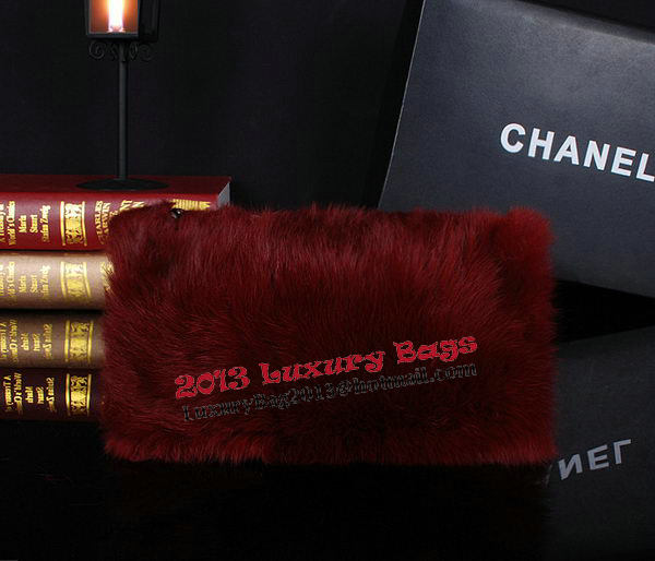 Chanel Cony Hair Flap Bags A92592P Burgundy