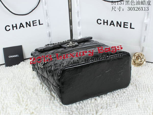 Chanel Iridescent Leather Backpack A92961 Black