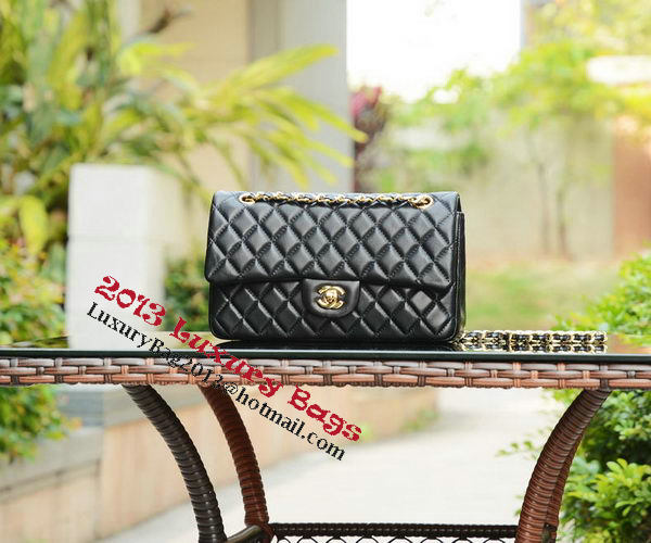 Chanel 2.55 Series Flap Bag Black Sheepskin Leather A37586 Gold
