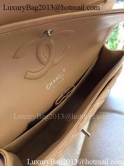 Chanel 2.55 Series Flap Bag Apricot Original Leather A01112 Silver