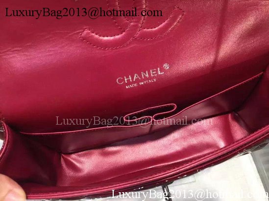 Chanel 2.55 Series Flap Bag Original Patent Leather A06795 Burgundy