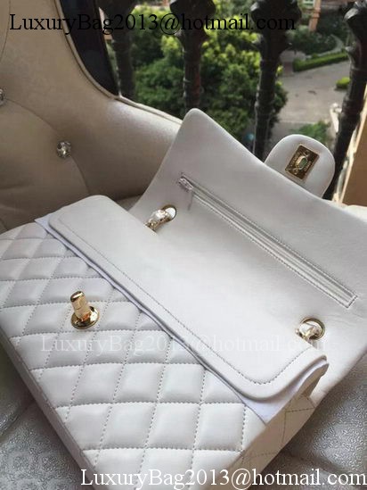 Chanel 2.55 Series Flap Bag White Original Leather A01112 Gold