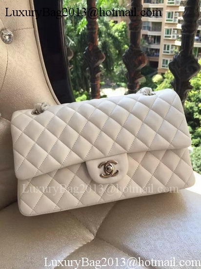 Chanel 2.55 Series Flap Bag White Original Leather A01112 Silver