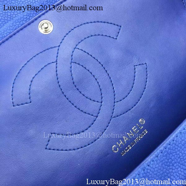 Chanel 2.55 Series Flap Bag Nubuck Cannage Pattern A1112 Blue