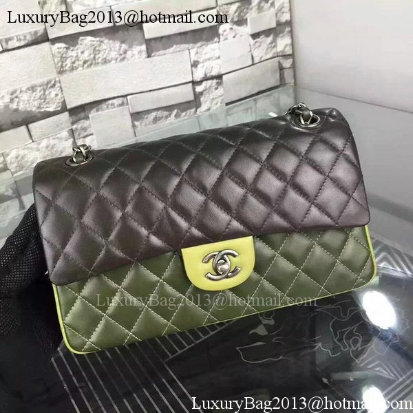 Chanel 2.55 Series Flap Bag Sheepskin Leather A1112 Green