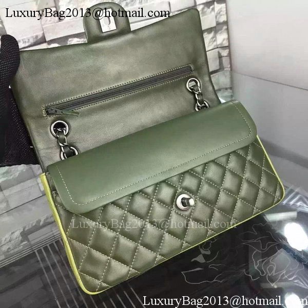 Chanel 2.55 Series Flap Bag Sheepskin Leather A1112 Green
