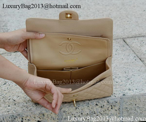 Chanel 2.55 Series Flap Bag Apricot Cannage Pattern A1112 Gold