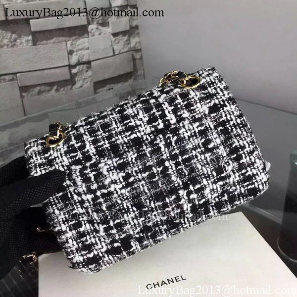 Chanel 2.55 Series Flap Bag Original Fabric A1025 Black&White