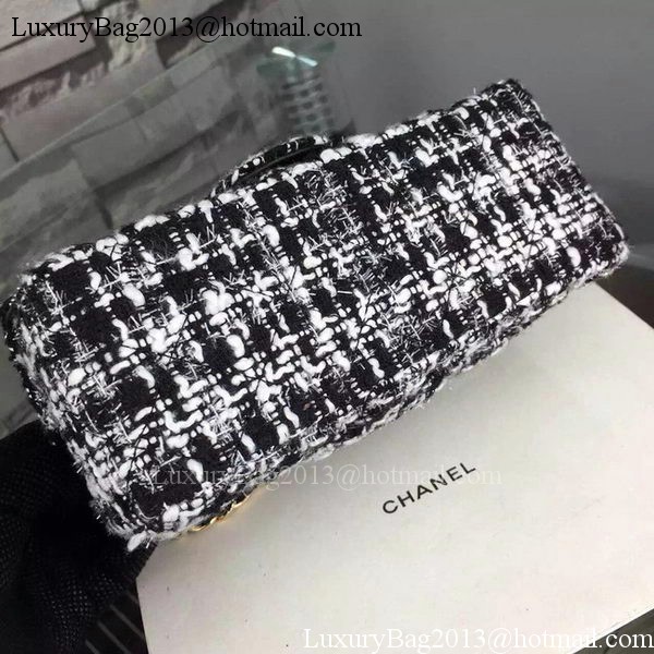Chanel 2.55 Series Flap Bag Original Fabric A1025 Black&White