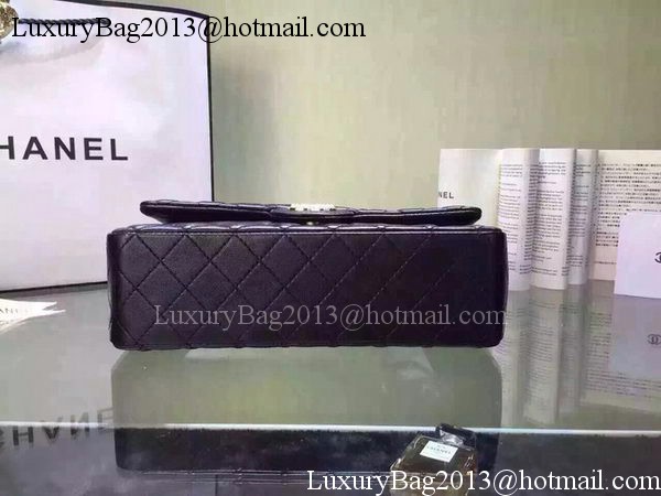 Chanel 2.55 Series Flap Bag Black Sheepskin Leather A5016 Black