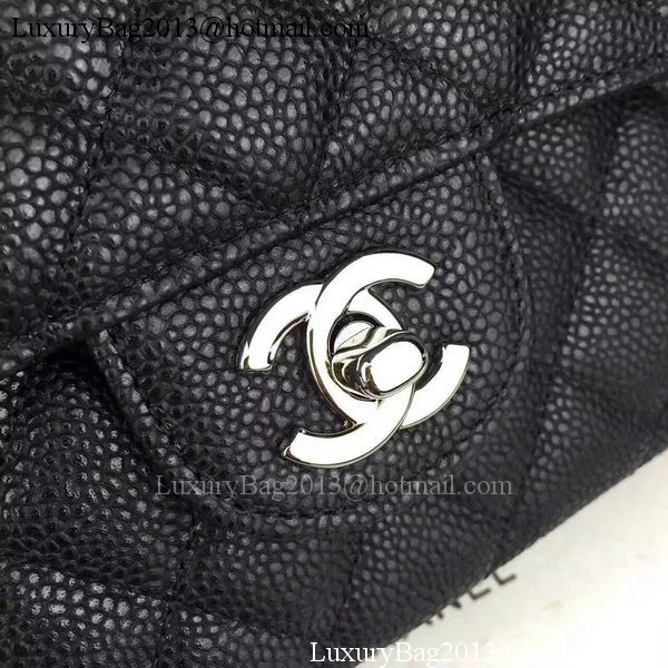 Chanel 2.55 Series Flap Bag Cannage Pattern Leather CF8024 Black