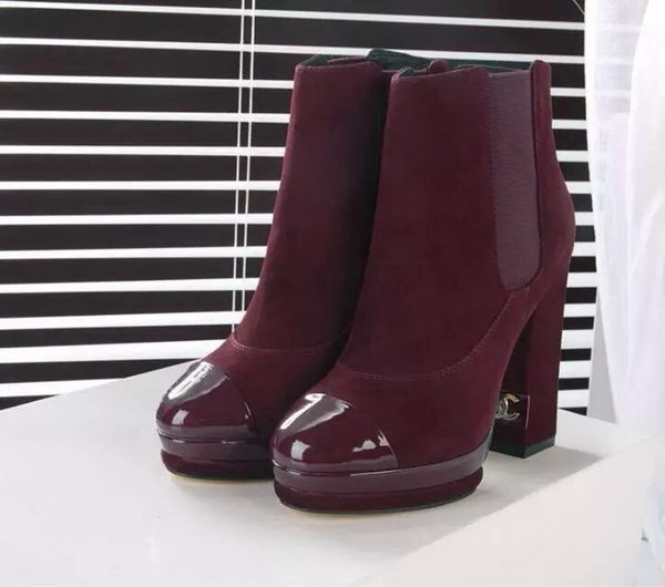 Chanel 110mm Ankle Boot CH1486 Burgundy