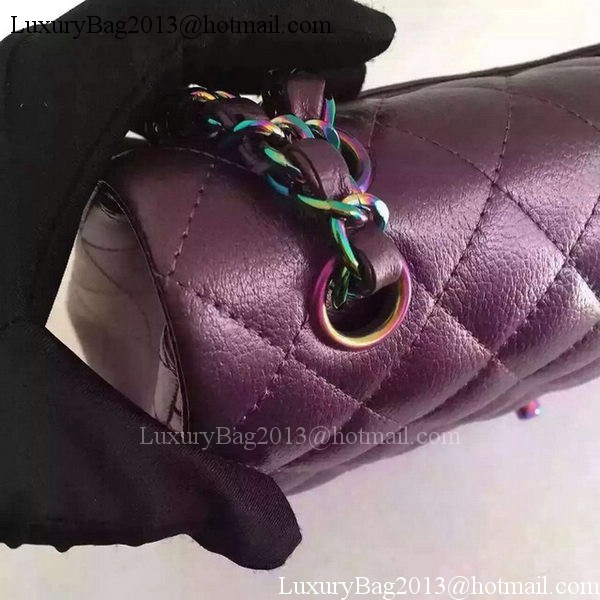 Chanel 2.55 Series Flap Bag Original Deer Leather A1112 Purple
