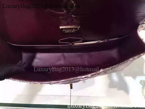 Chanel 2.55 Series Flap Bags Gray Original Python Leather A1112SA Gold