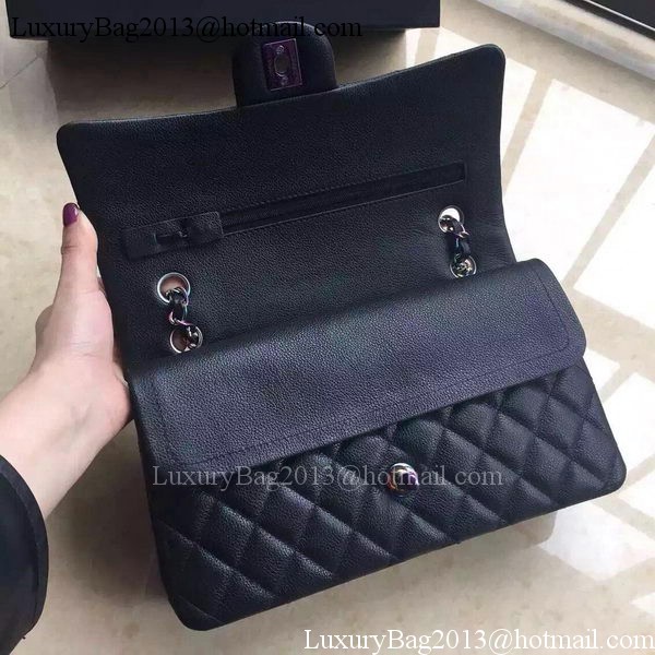 Chanel 2.55 Series Double Flap Bag Original Lambskin Leather A1112 Black