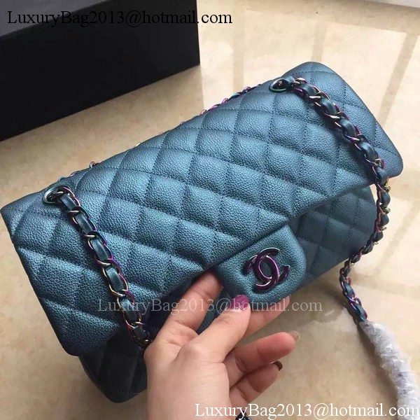 Chanel 2.55 Series Double Flap Bag Original Lambskin Leather A1112 Blue