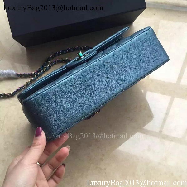 Chanel 2.55 Series Double Flap Bag Original Lambskin Leather A1112 Blue