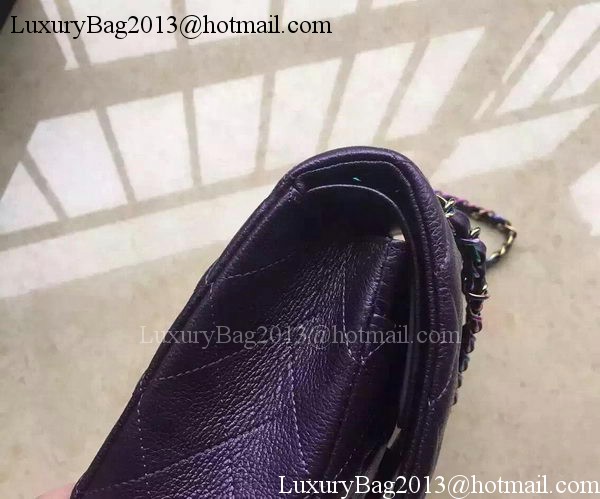Chanel 2.55 Series Double Flap Bag Original Lambskin Leather A1112 Violet