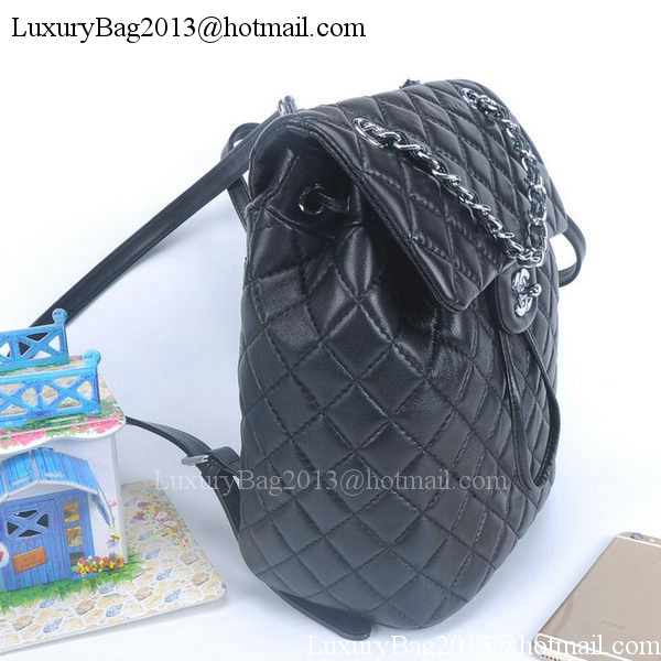 Chanel Sheepskin Leather Backpack A91121 Black