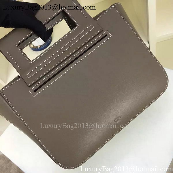CELINE Square Handbag Original Leather C28833 Grey