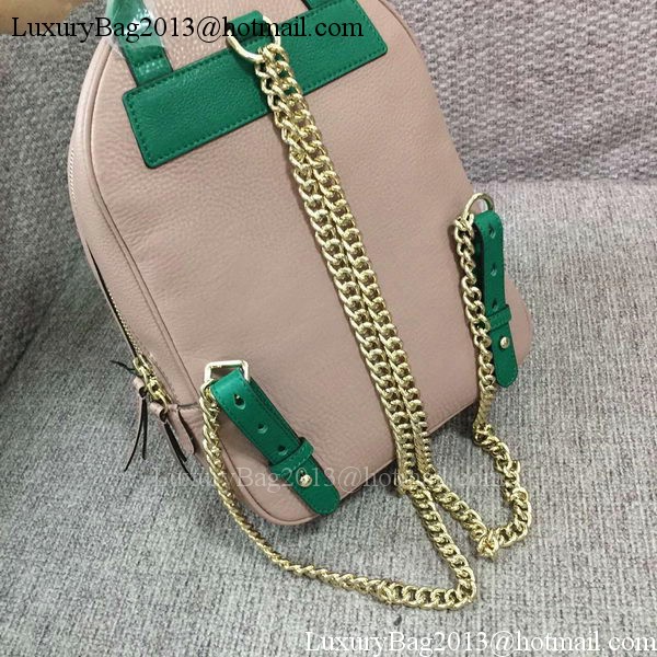GUCCI Soho Leather Chain Backpack 431570 Apricot