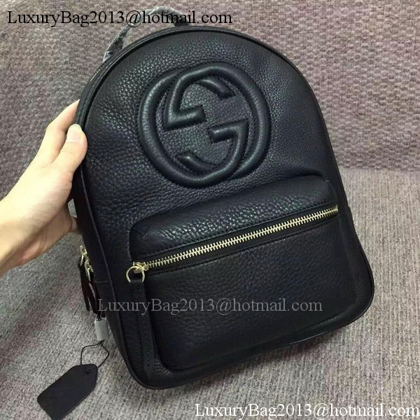 GUCCI Soho Leather Chain Backpack 431570 Black