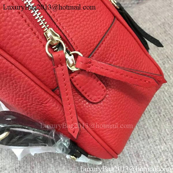 GUCCI Soho Leather Chain Backpack 431570 Red