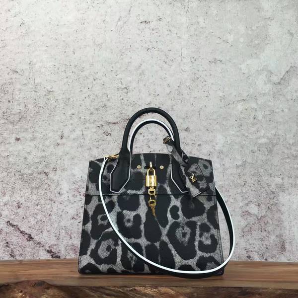 Louis Vuitton Lockit Leopard Leather Bag 51030 White