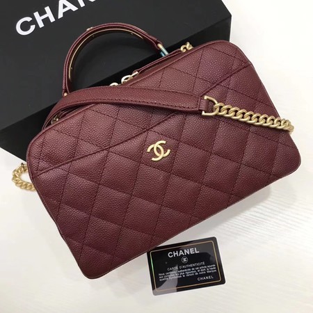 Chanel Shoulder Bag Original Cannage Pattern CHA6598 Wine
