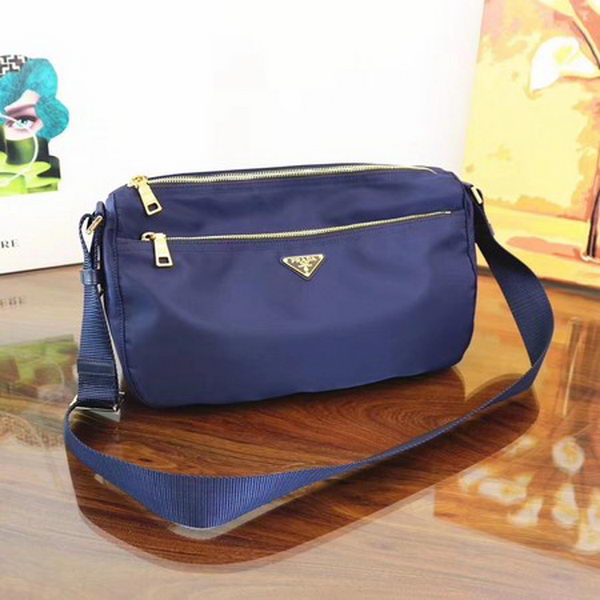 Prada Nylon Shoulder Bag BT0742 Blue
