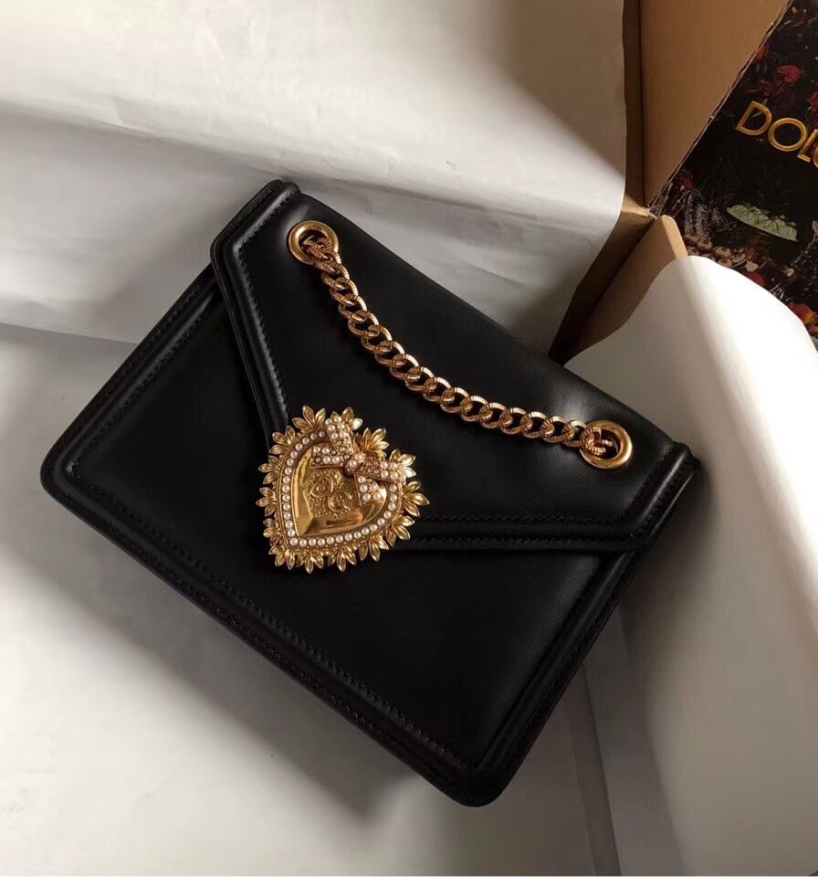 Dolce & Gabbana Calfskin Leather 4046 black