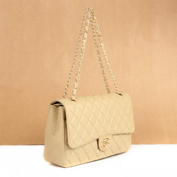 Chanel Jumbo Bags 1119 Apricot Leather Golden Hardware
