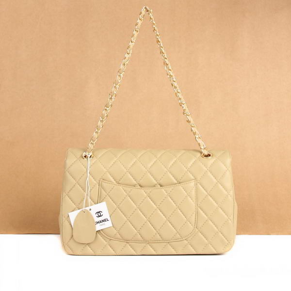 Chanel Jumbo Bags 1119 Apricot Leather Golden Hardware