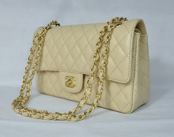 Chanel 2.55 Quilted Flap Bag 1112 Beige with Gold Hardware