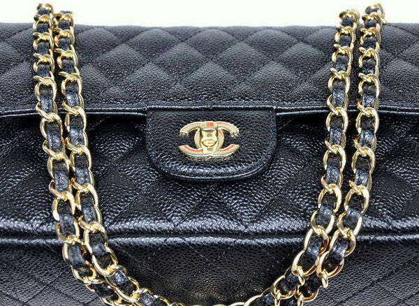 Chanel 2.55 Quilted Flap Bag 1112 Black with Gold Hardware