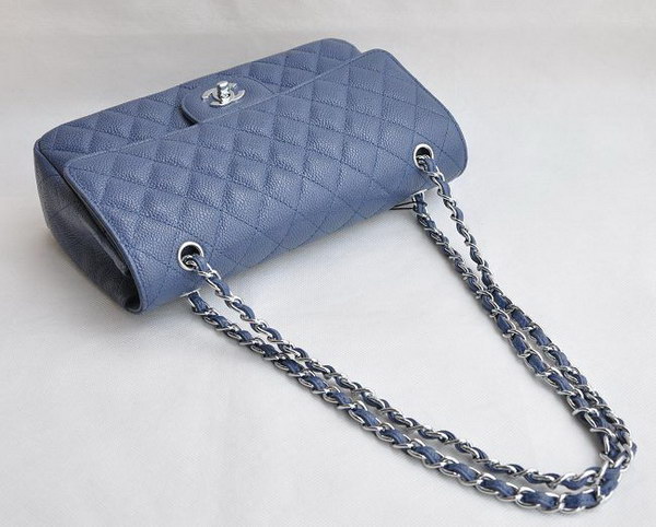 Chanel 2.55 Quilted Flap Bag 1112 Light Blue with Silver Hardware