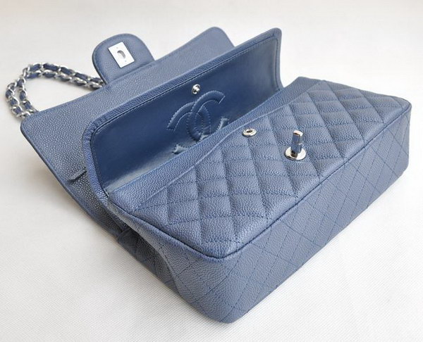 Chanel 2.55 Quilted Flap Bag 1112 Light Blue with Silver Hardware